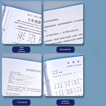 Mapă de documente cu capacitate mare, cu cataramă și inserții transparente (PP)