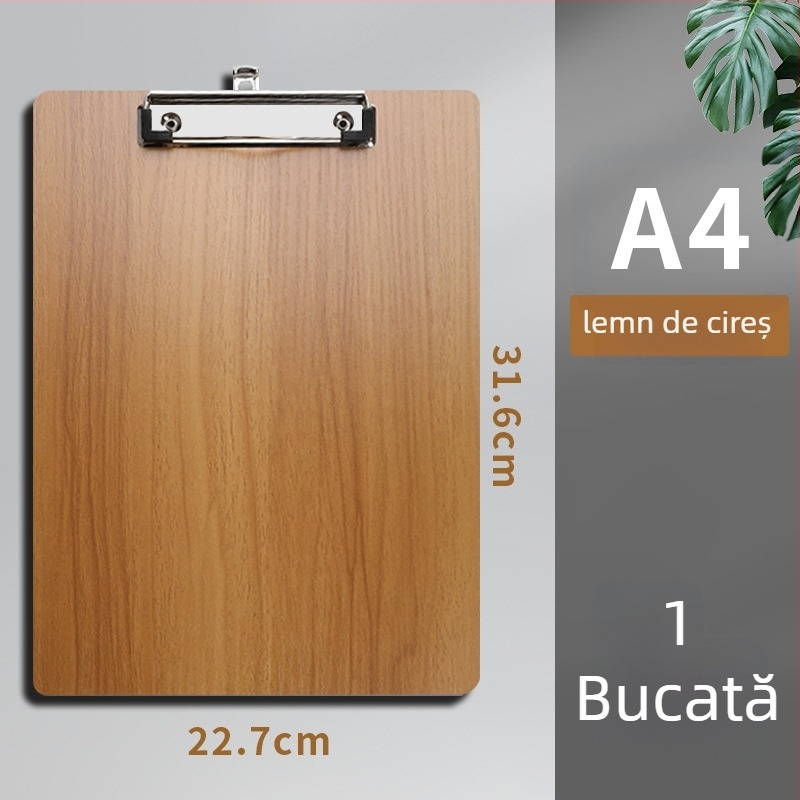 Folder de schițe din lemn cu clemă de 10 mm, placă de 3 mm și lățime din spate 3 mm