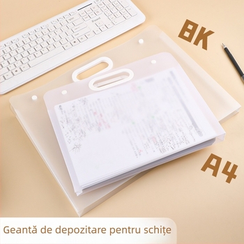 Album de artă și dosar de portofoliu A4/8K/4K, plastic, 100 pagini, grosime 50C, imprimare siglă disponibilă