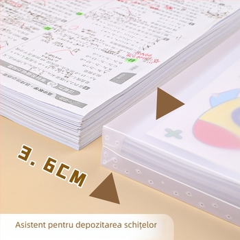 Album de artă și dosar de portofoliu A4/8K/4K, plastic, 100 pagini, grosime 50C, imprimare siglă disponibilă