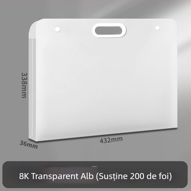 Album de artă și dosar de portofoliu A4/8K/4K, plastic, 100 pagini, grosime 50C, imprimare siglă disponibilă