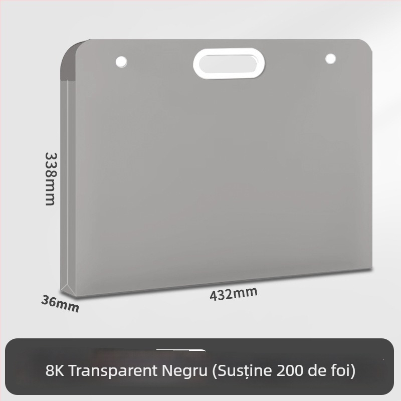 Album de artă și dosar de portofoliu A4/8K/4K, plastic, 100 pagini, grosime 50C, imprimare siglă disponibilă