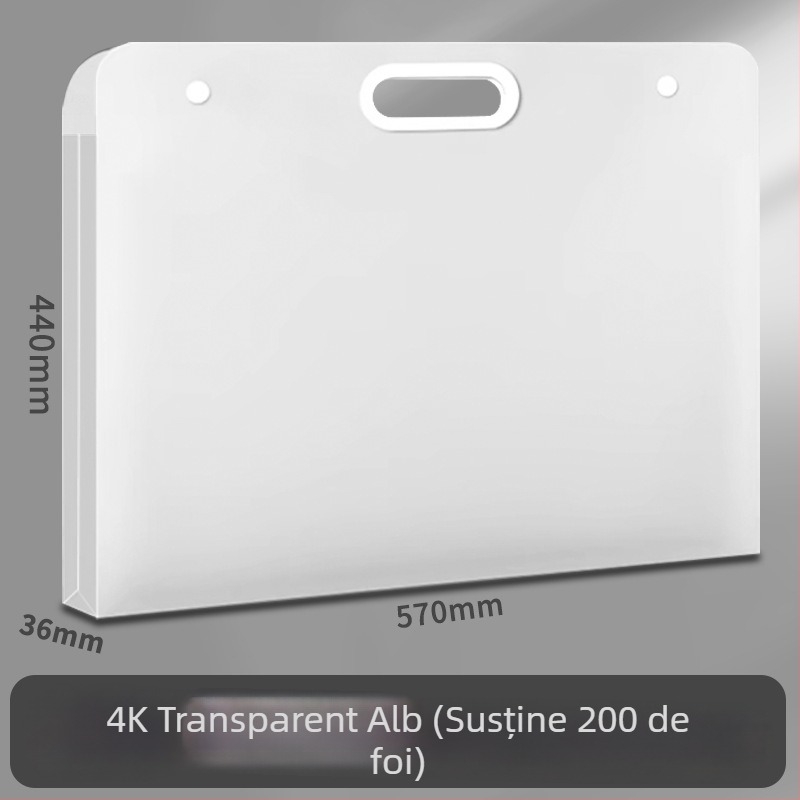 Album de artă și dosar de portofoliu A4/8K/4K, plastic, 100 pagini, grosime 50C, imprimare siglă disponibilă