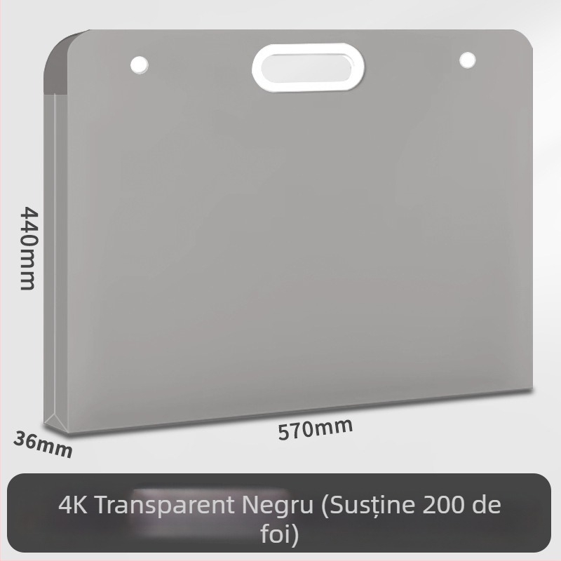Album de artă și dosar de portofoliu A4/8K/4K, plastic, 100 pagini, grosime 50C, imprimare siglă disponibilă