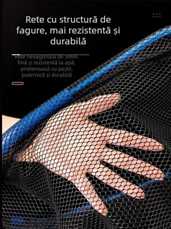 Plasă de pescuit - portabilă, retractabilă, plasă pătrată pentru pescuit în mare, cadru din aliaj de aluminiu, material nano-glue