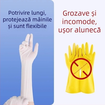 Mănuși din nitril pentru bucătărie și curățenie, îngroșate, durabile