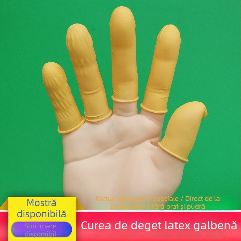 Mănuși deget latex, de unică folosință, antistatice, pentru producția electronică, 500 g