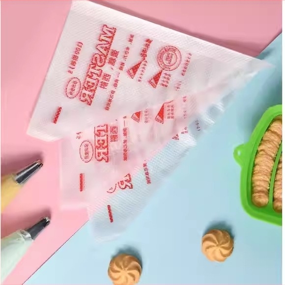 Set de pungă de decorare din plastic, o singură utilizare, cu duze pentru decorarea prăjiturilor