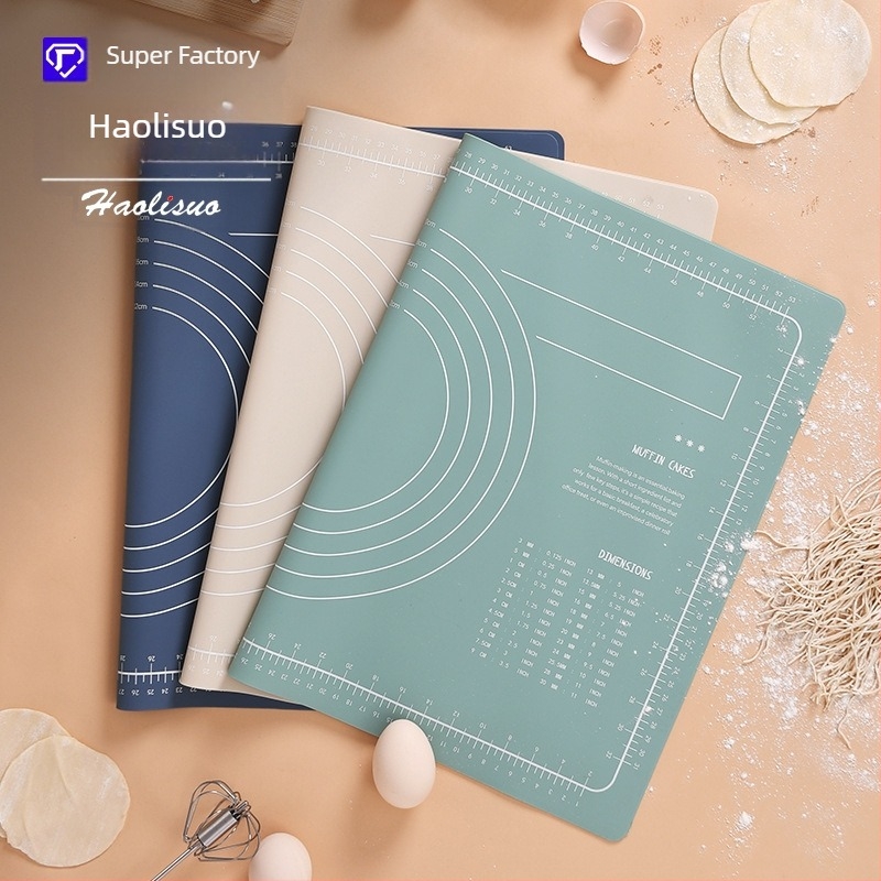 Mat de aluat din silicon alimentar, antiaderent, gros, pentru frământat și coacere, design Nordic, origine Yangjiang, Guangdong, marcă Good and Sharp