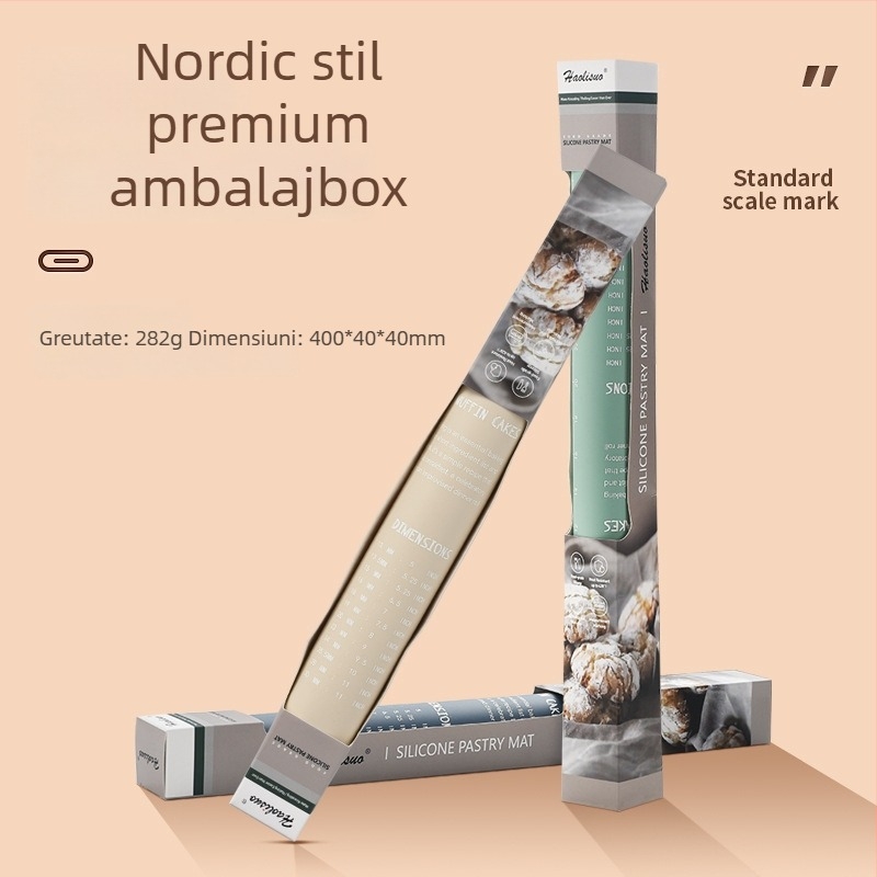 Mat de aluat din silicon alimentar, antiaderent, gros, pentru frământat și coacere, design Nordic, origine Yangjiang, Guangdong, marcă Good and Sharp