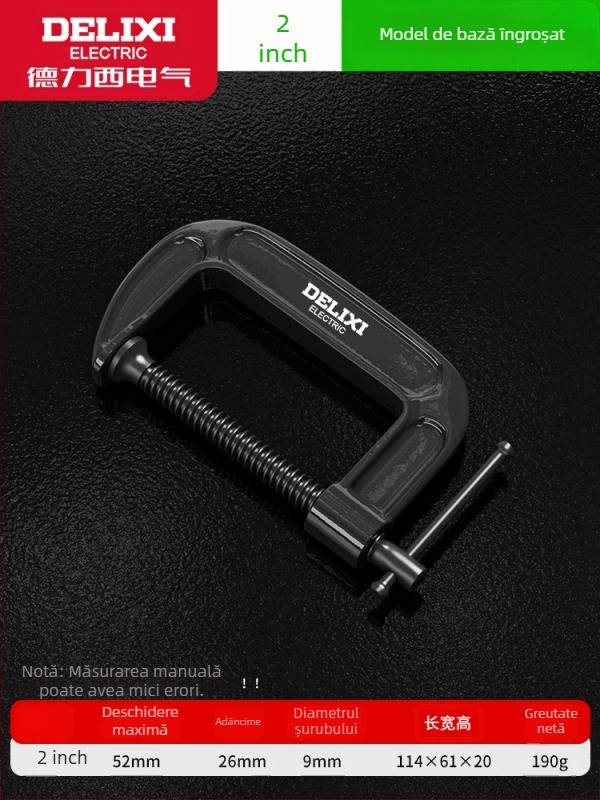 Clemă de tâmplă în formă de G, metalică, pentru uz greu, mobilier și lucrări meșteșugărești