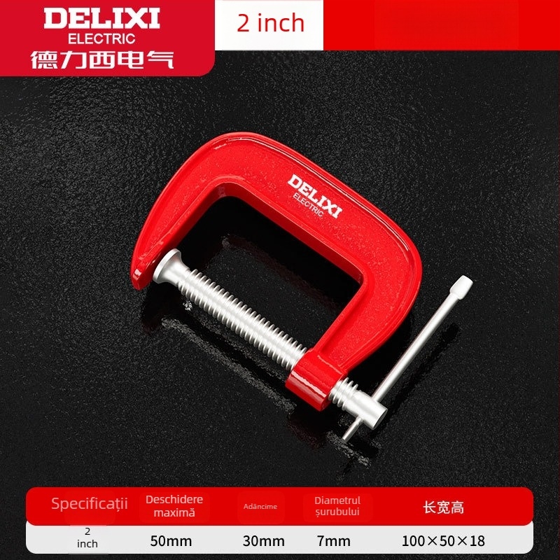 Clemă de tâmplă în formă de G, metalică, pentru uz greu, mobilier și lucrări meșteșugărești