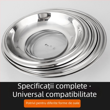 Capac de oală din oțel inoxidabil – universal, cu sticlă transparentă și mâner vertical