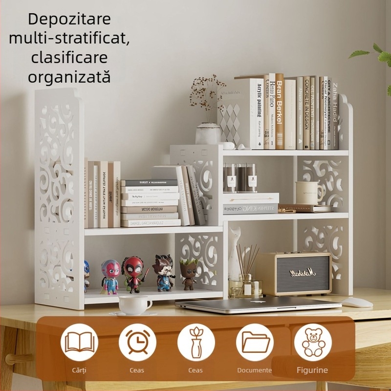 Suport pentru cărți de birou, PVC cu mai multe niveluri, greutate 1,6 kg, organizator de birou