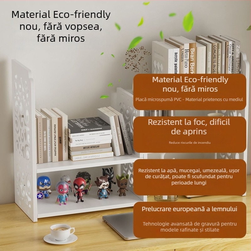 Suport pentru cărți de birou, PVC cu mai multe niveluri, greutate 1,6 kg, organizator de birou