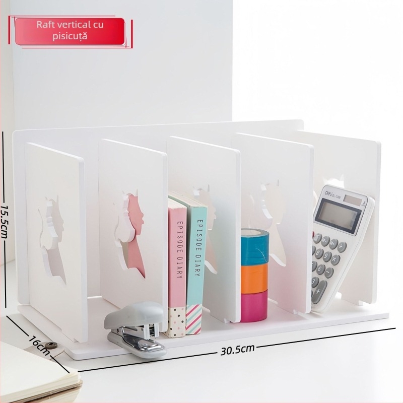 Suport pentru cărți de birou, PVC cu mai multe niveluri, greutate 1,6 kg, organizator de birou