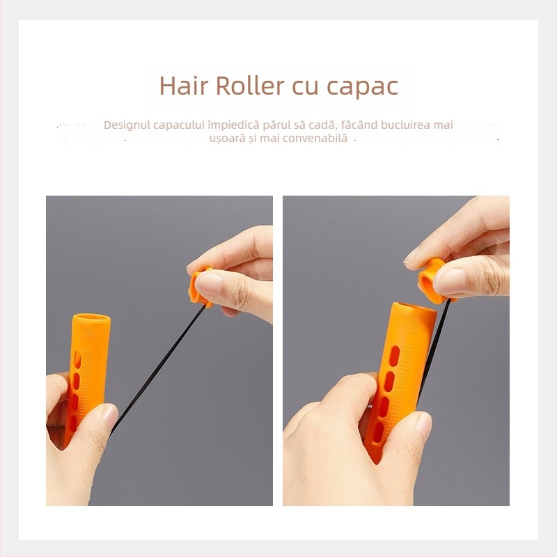 Set cilindric pentru curling cu bară de perm, bandă de cauciuc acoperită, material PP, marca Han Rong