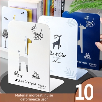 Suport metalic pentru cărți cu separator și clips - Model C30504, Reverse, Suport de birou din oțel, 430 g