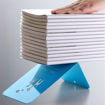 Suport metalic pentru cărți cu separator și clips - Model C30504, Reverse, Suport de birou din oțel, 430 g