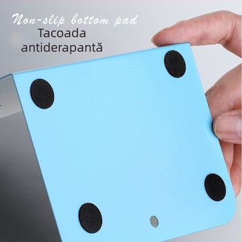 Suport metalic pentru cărți cu separator și clips - Model C30504, Reverse, Suport de birou din oțel, 430 g