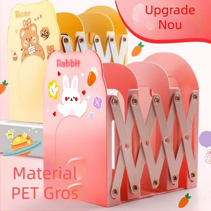 Suport de cărți extensibil, design desen animat, pentru birou, PET, HC-9696, ambalaj unic, cadou gata