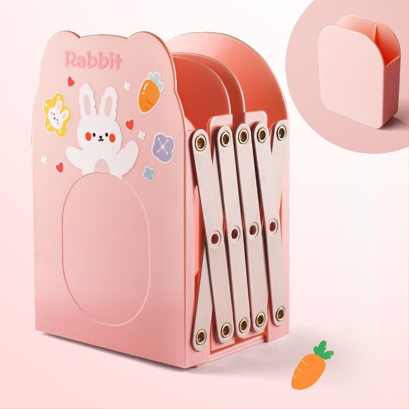 Suport de cărți extensibil, design desen animat, pentru birou, PET, HC-9696, ambalaj unic, cadou gata