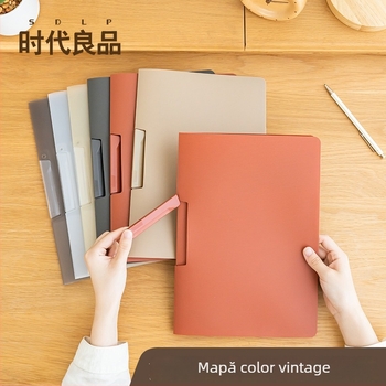 Times Good SD-N313 Dosar A4 pentru documente cu clemă unică, material plastic, logo imprimat, personalizare disponibilă