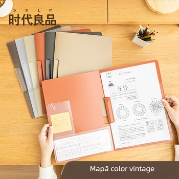 Times Good SD-N313 Dosar A4 pentru documente cu clemă unică, material plastic, logo imprimat, personalizare disponibilă