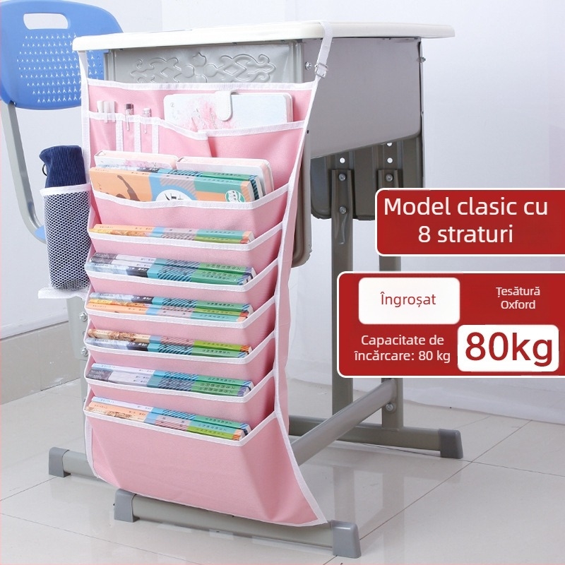 Geantă pentru cărți de birou, atârnată, cu sfoară antiderapantă, material Oxford, compartimente multiple (5/8/11 straturi)