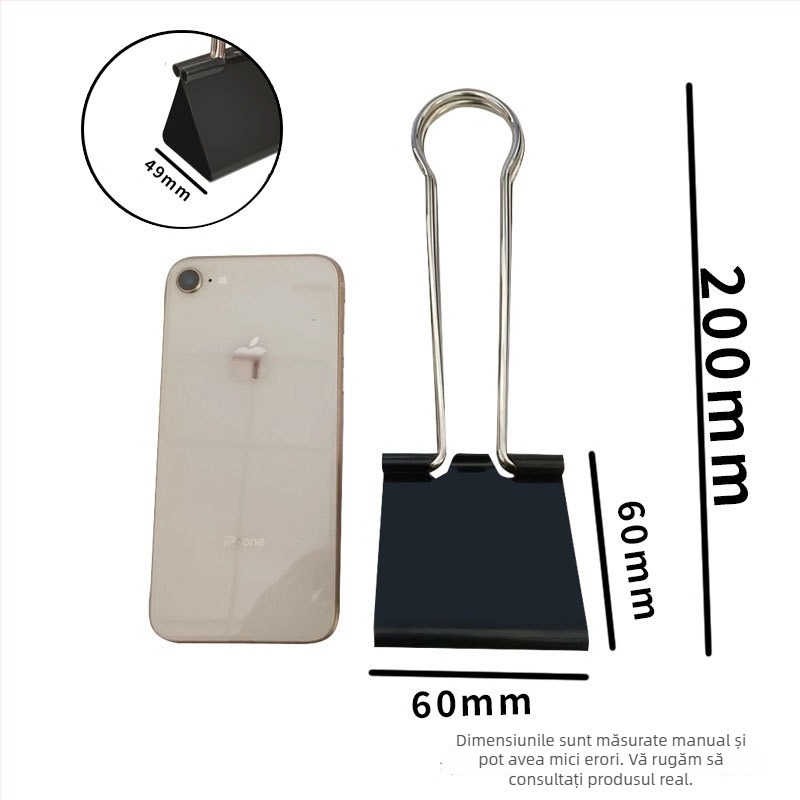 Ming Baijia clipuri metalice cu coadă lungă pentru tablă de desen și dovetail clip – clip dosare de birou, dosar contabil de mână