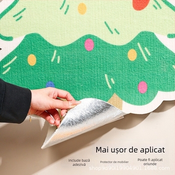 Placă de zgâriere pentru pisici – autocolant de perete, design cartoon, rezistent la uzură, poliester, marca WB, 100 bucăți pe cutie