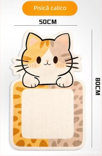 Placă de zgâriere pentru pisici – autocolant de perete, design cartoon, rezistent la uzură, poliester, marca WB, 100 bucăți pe cutie