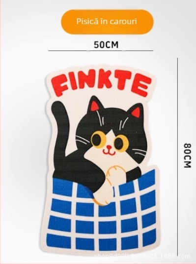 Placă de zgâriere pentru pisici – autocolant de perete, design cartoon, rezistent la uzură, poliester, marca WB, 100 bucăți pe cutie