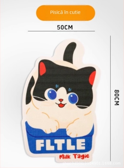 Placă de zgâriere pentru pisici – autocolant de perete, design cartoon, rezistent la uzură, poliester, marca WB, 100 bucăți pe cutie