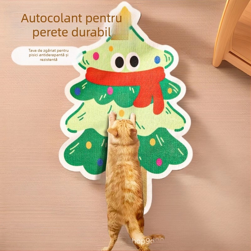 Placă de zgâriere pentru pisici – autocolant de perete, design cartoon, rezistent la uzură, poliester, marca WB, 100 bucăți pe cutie