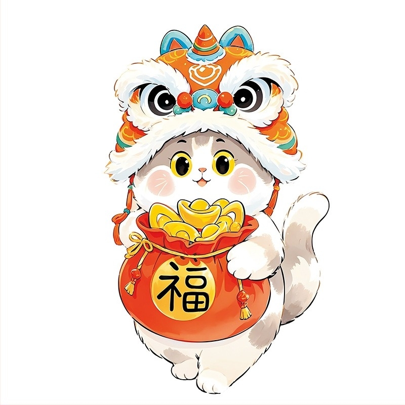 Placă de zgâriere pentru pisici – autocolant de perete, design cartoon, rezistent la uzură, poliester, marca WB, 100 bucăți pe cutie