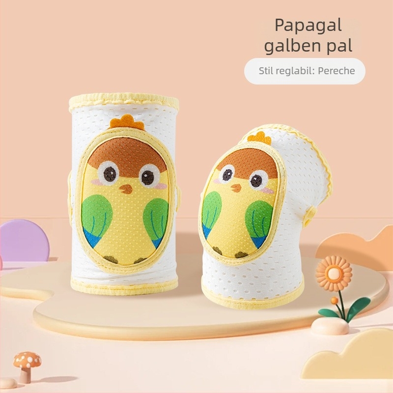 Protecții pentru genunchi și coate pentru copii, reglabile, plasă respirabilă, pentru târâre și mers, vară