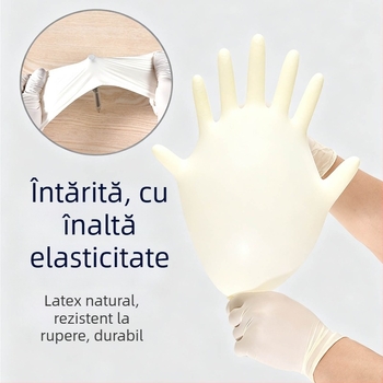 Mannon mănuși latex de unică folosință, elastice, fără pudră, pentru camere curate (clasă 1000), pentru examinări medicale