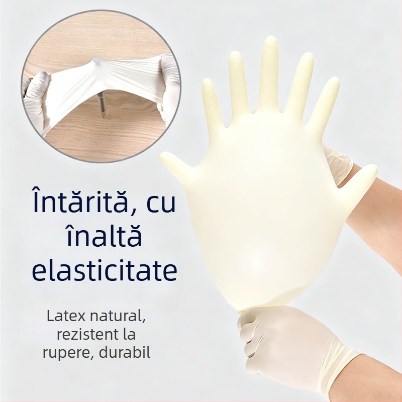 Mannon mănuși latex de unică folosință, elastice, fără pudră, pentru camere curate (clasă 1000), pentru examinări medicale