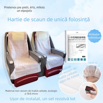 Husă de scaun de unică folosință, dreptunghiulară, din țesătură, protecție împotriva prafului și bacteriilor pentru călătorii