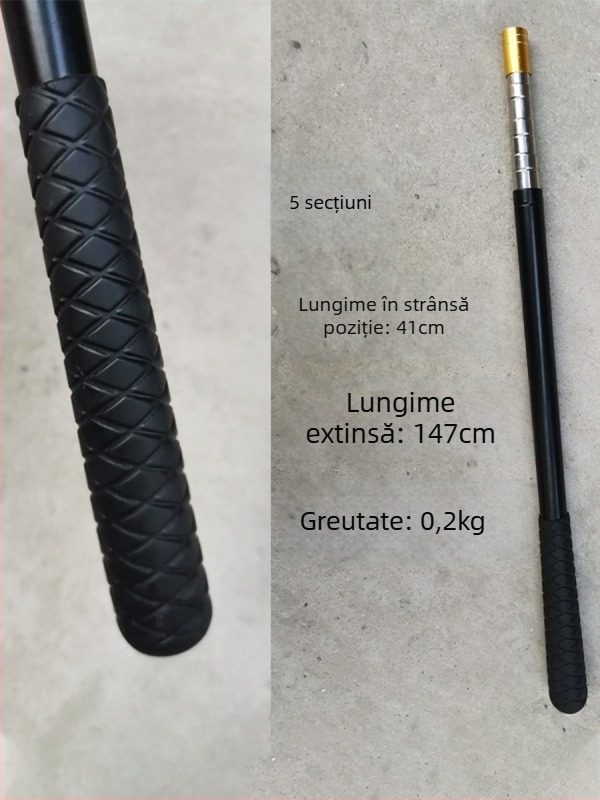 Plasă de pescuit cu cap telescopic din aliaj de aluminiu și mâner portabil