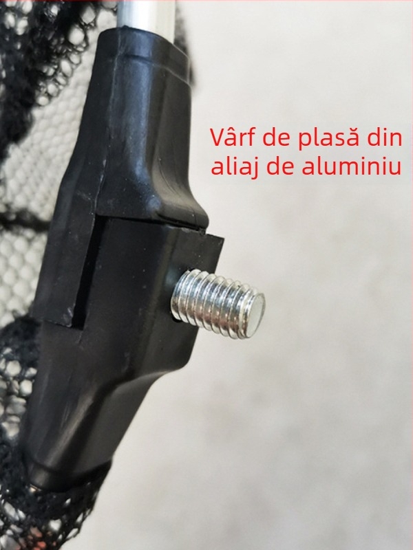 Plasă de pescuit cu cap telescopic din aliaj de aluminiu și mâner portabil