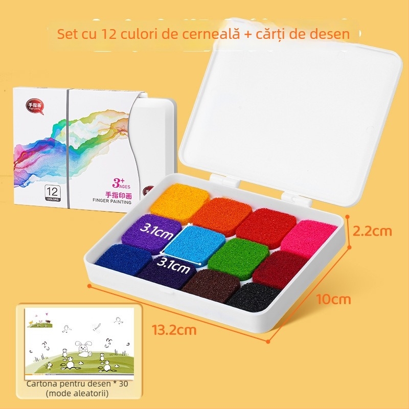 Padă de cerneală pentru pictură cu degetele – cadou pentru copii și colegi; import: Nu; IP autorizat: Nu