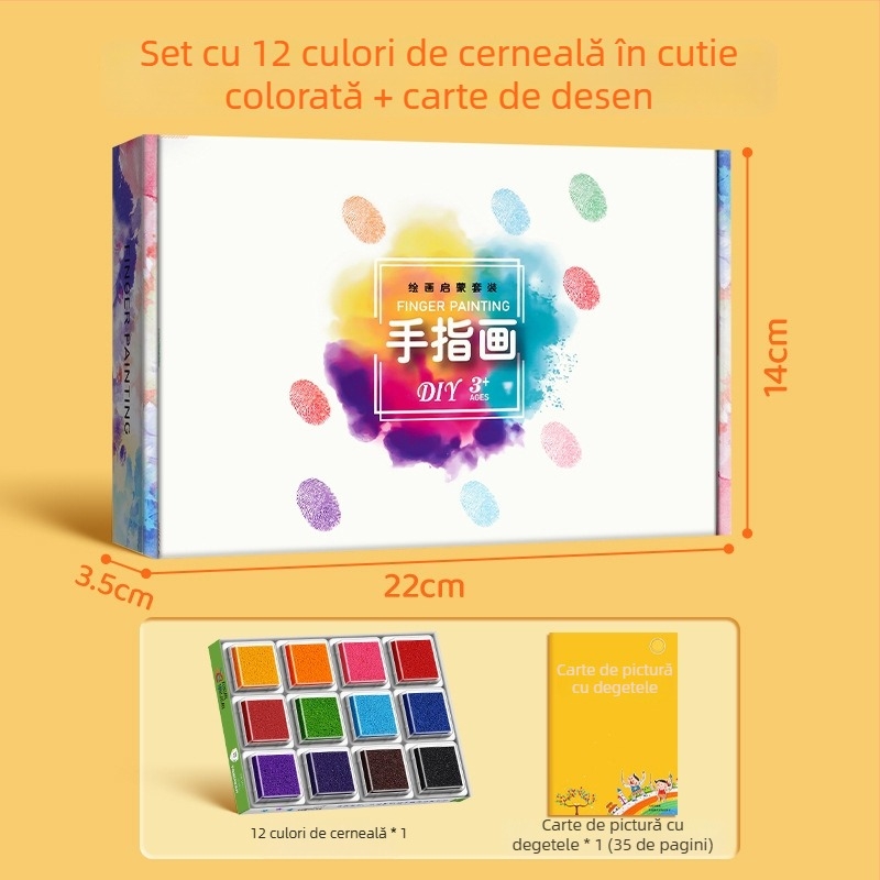 Padă de cerneală pentru pictură cu degetele – cadou pentru copii și colegi; import: Nu; IP autorizat: Nu