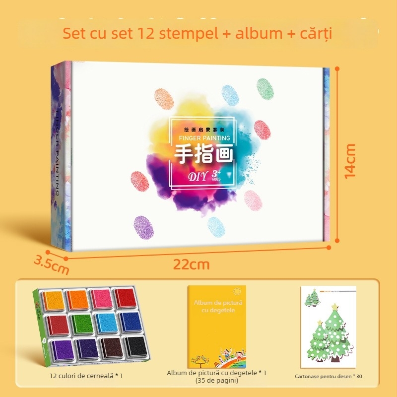 Padă de cerneală pentru pictură cu degetele – cadou pentru copii și colegi; import: Nu; IP autorizat: Nu