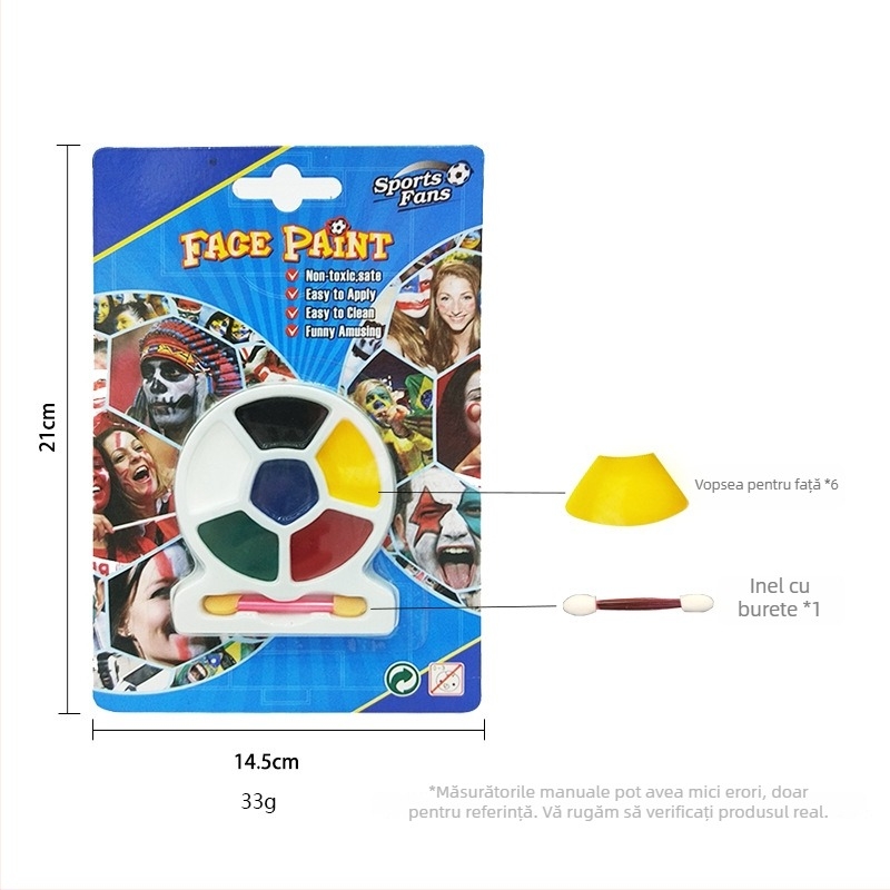 Boyixuan Kit de pictură pentru față și corp – cremă de pictură solubilă în apă, uscare rapidă, lavabil ușor, cu opt nuanțe, pentru machiaj de Halloween.