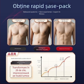 Ab Wheel cu patru roți, revenire automată – nepliabil, model: Four-wheel Flat Plate Support Ab Wheel, greutate 2,3 kg, potrivit pentru birou, acasă și afară