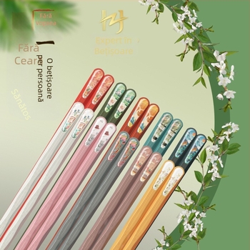 Bețișoare pentru masă din material PET, stil drăguț cartoon, set de 5 bețișoare Town Head, pentru adulți