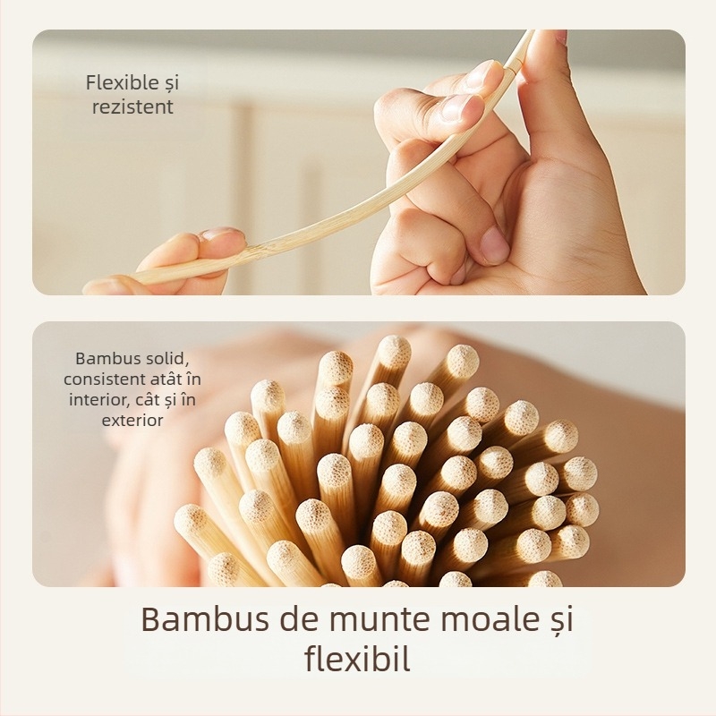 Bețișoare unice folosință din bambus, ambalate individual; 100 perechi/cutie; Material: bambus Moso; Microunde: Nu; Logo imprimabil; Personalizare disponibilă