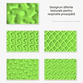 Farfurie pentru animale din silicon și covoraș de lingere cu ventuză – hrănire lentă, multifuncțional